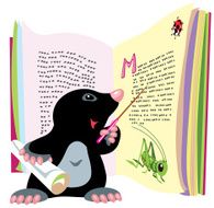 mole reading book