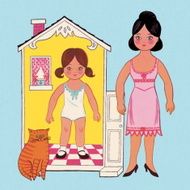 Mother and Daughter in a Playhouse N2