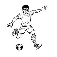 Boy playing soccer N10