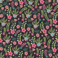 Cute Floral Seamless pattern Flowers branches N2