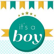 It&#039;s a boy - birthday card