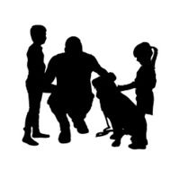 Vector silhouette of a family N150
