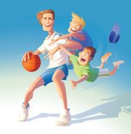basketball cheerful