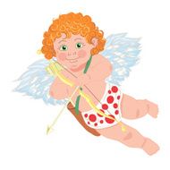 Cupid Vector character Template for greeting card