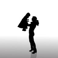 Vector silhouette of family N441