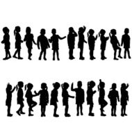 Vector silhouette of child N66