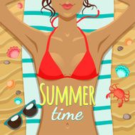 Summer girl on the beach