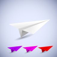 origami airplane set vector illustration