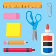 School Supplies Flat
