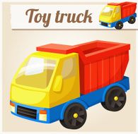 Toy truck Cartoon vector illustration Series of children&#039;s toys