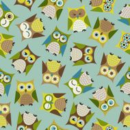 seamless owl birds background