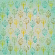 Colorful ornamental seamless forest texture
