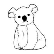 Koala outline illustration