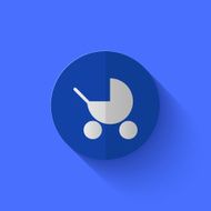Vector modern flat blue circle icon N9