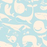 Whale Seamless background N2