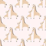 seamless giraffe animal pattern