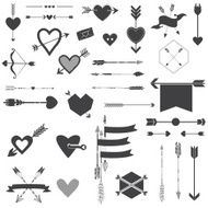 Hearts and Arrows Set - for Valentine&#039;s Day Wedding Design