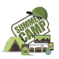 Summer school icon EPS 10 vector