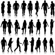 silhouettes of beautiful mans and womans N5