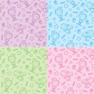 christmas hand drawn patterns