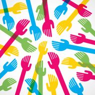 Colorful hand background N2