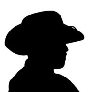 Vector silhouette of a man N9