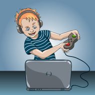 Boy laptop