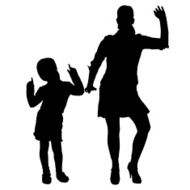 Vector silhouette of family N447