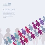 Business background template with colorful people Vector illustration N3
