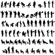 Vector silhouette of a man N10