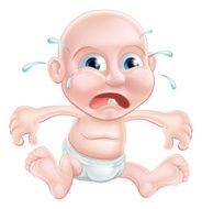 Teething cartoon baby