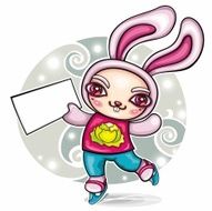 Rabbbit on skates
