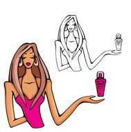 Fashion Woman Vector Illustration Series N15