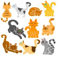 Cute Cats Vector Set N2