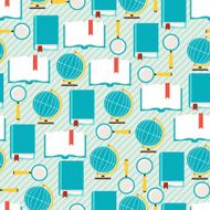 Seamless pattern with school icons N4