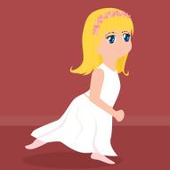 Cute Cartoon Girl (vector) N7