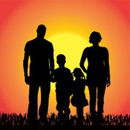 Vector silhouette of family N452