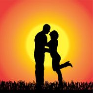 Vector Silhouette Of People N74
