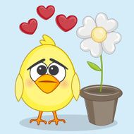 Chicken and flower