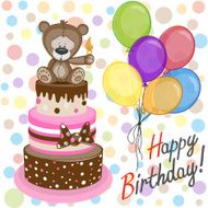 Bear with baloons N2