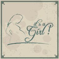 It&#039;s a Girl! Vintage background