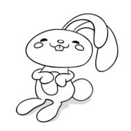 Coloring for kids funny bunny