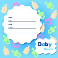 Stylish Baby Shower Invitation Card