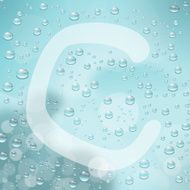 Letter and water drop N26
