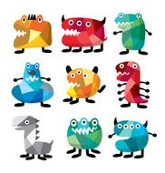 cute colorful monster