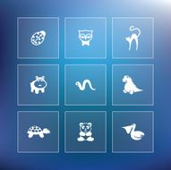 Vector flat baby toy icon set N10