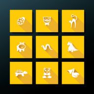 Vector flat baby toy icon set N12