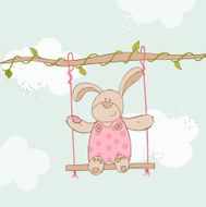 Baby Shower Card - with Bunny