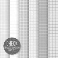 Check Seamless pattern Geometrical vector background Neutral light set