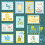 Baby Shower or Arrival Postage Stamps